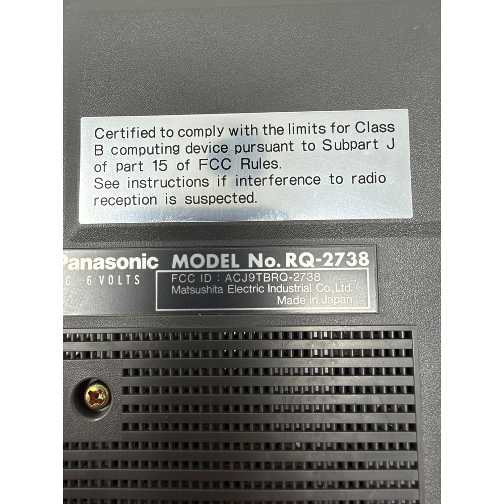 Vintage Panasonic RQ-2738 Computer Program Cassette Recorder Box Tested Works - Picture 9 of 11